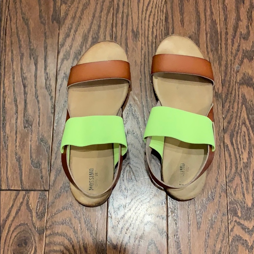 Super cute and comfortable neon and neutral sandal